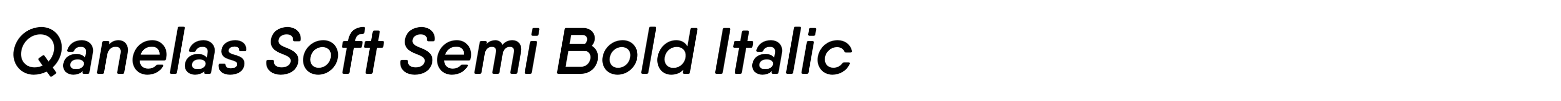 Qanelas Soft Semi Bold Italic
